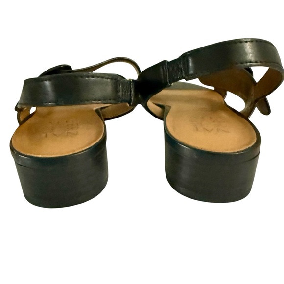 Naturalizer Meesha Slingback Sandals Block Heel Buckle Detail Black Size 9.5 - Picture 7 of 10